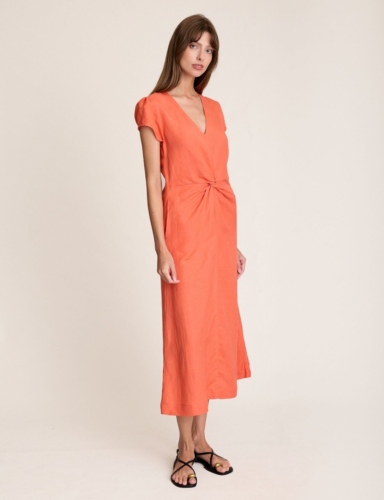 KNOT DRESS CORAL