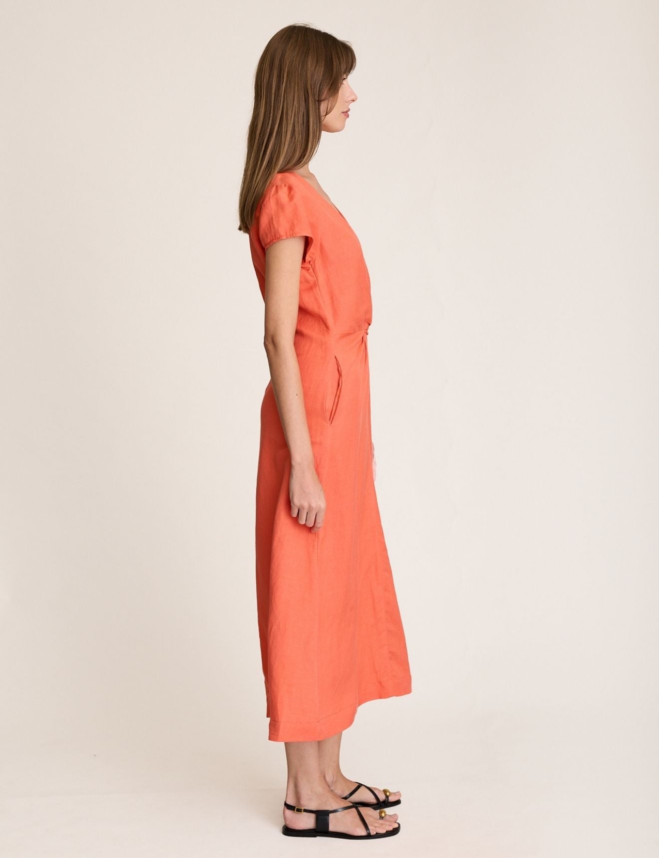 KNOT DRESS CORAL