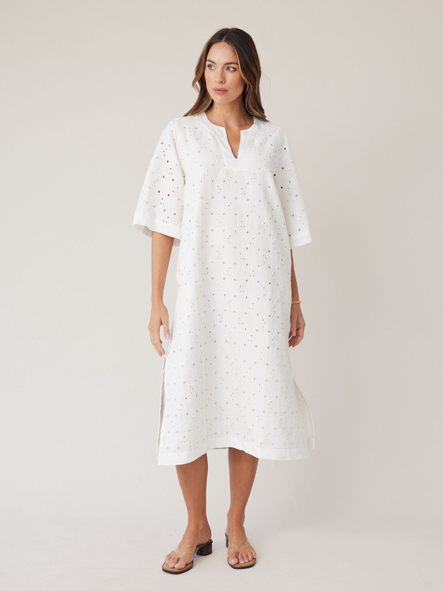 LACE KAFTAN ECRU