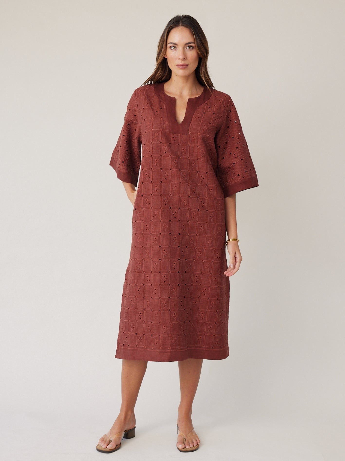 LACE KAFTAN MOCHA