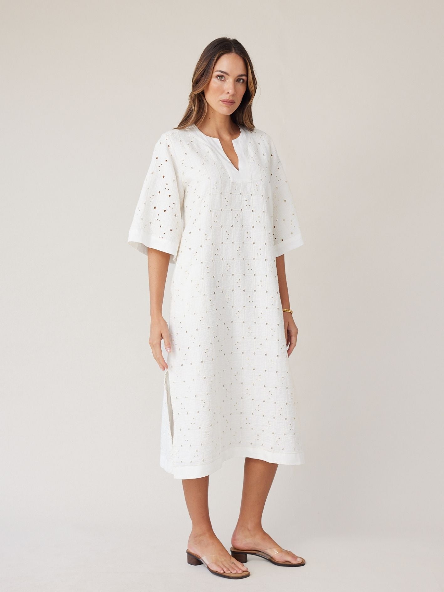 LACE KAFTAN ECRU