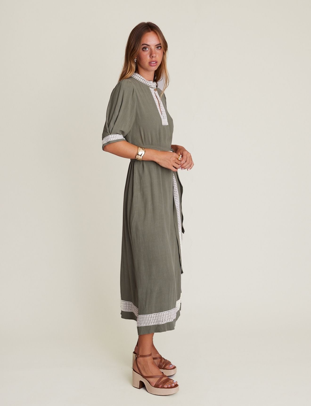 MAZE DRESS SAGE - NEW COLOUR