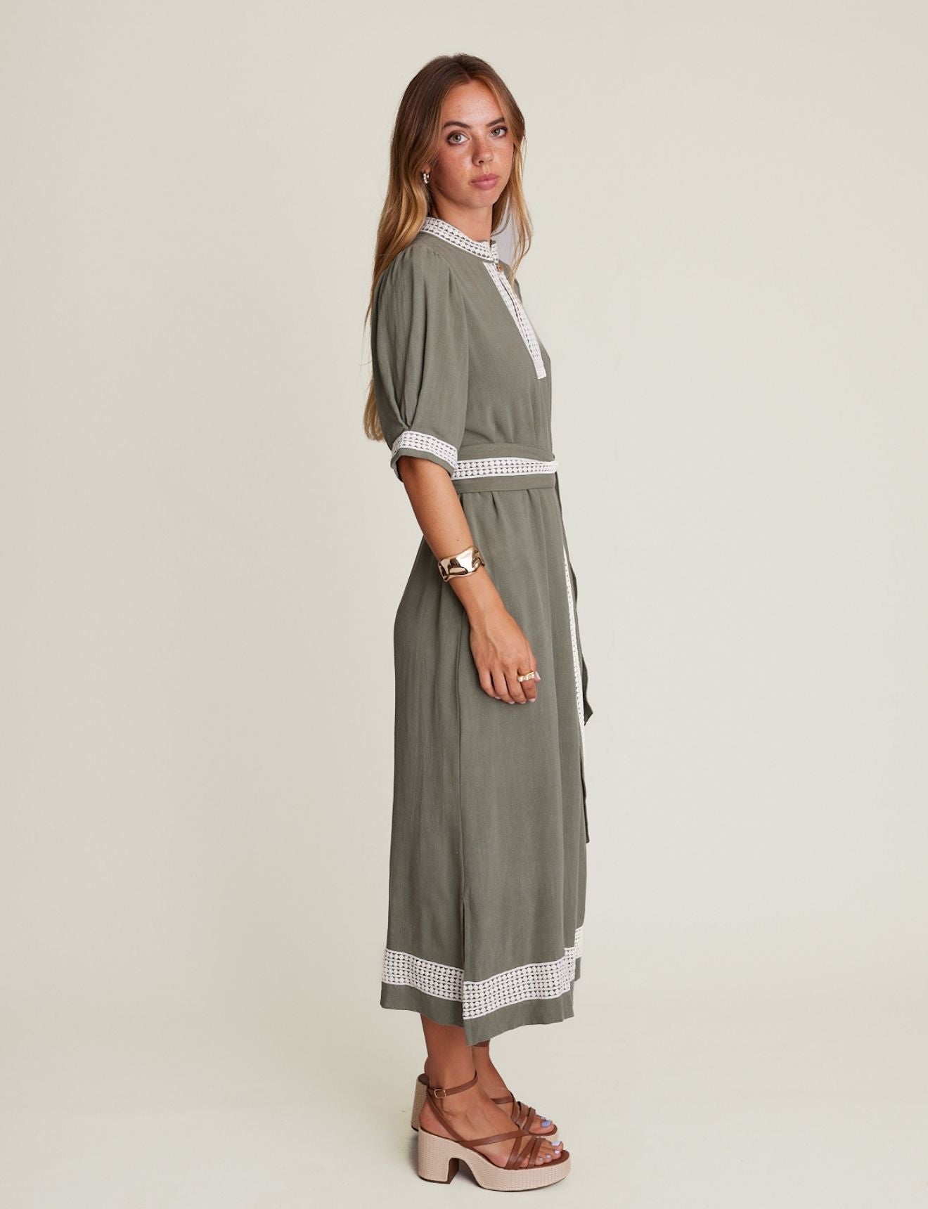 MAZE DRESS SAGE - NEW COLOUR