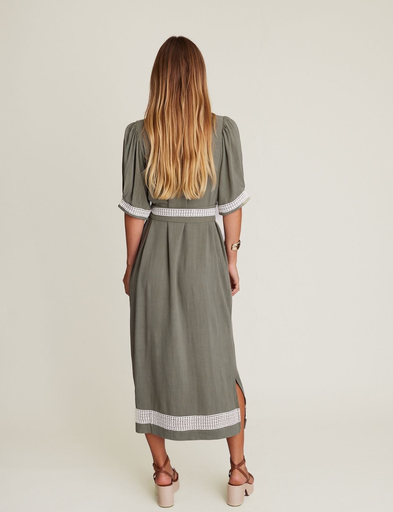 MAZE DRESS SAGE - NEW COLOUR