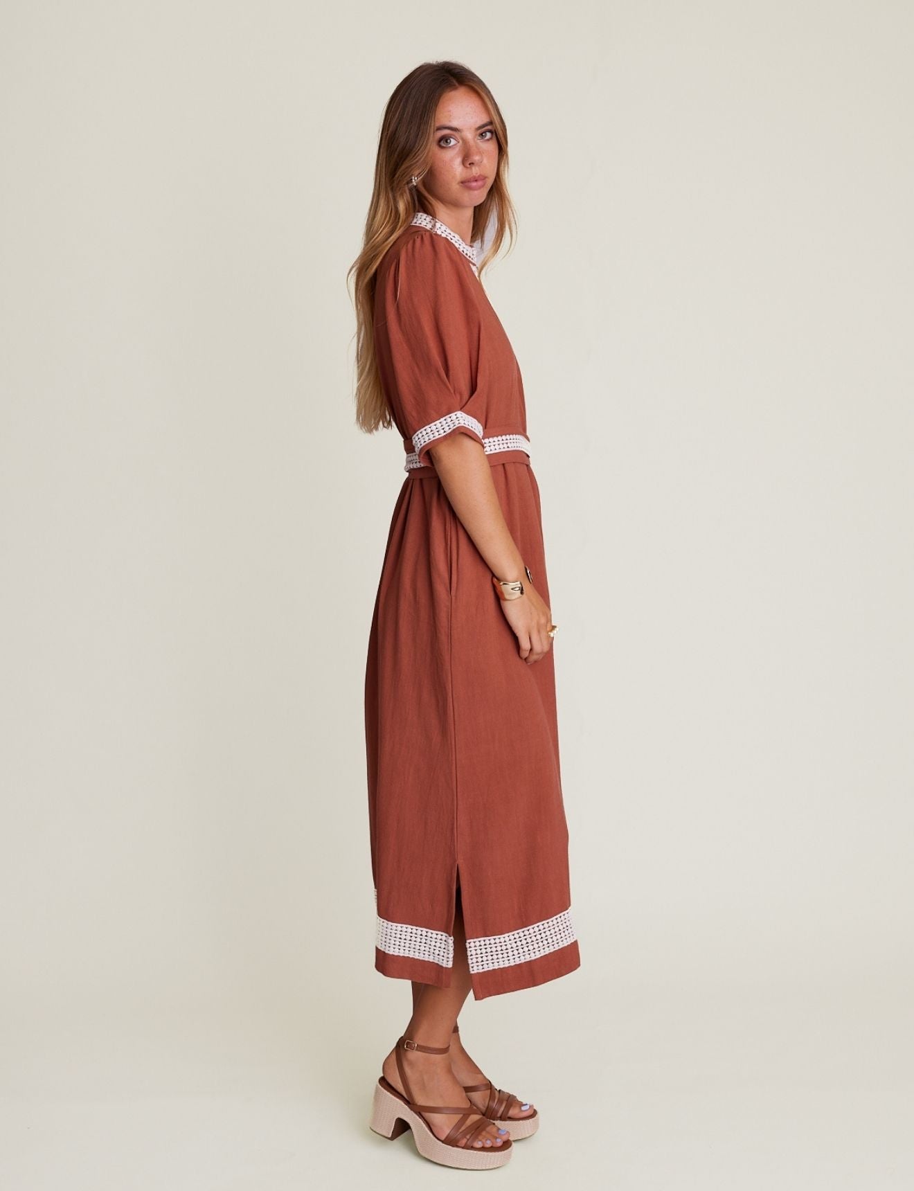 MAZE DRESS TERRACOTTA