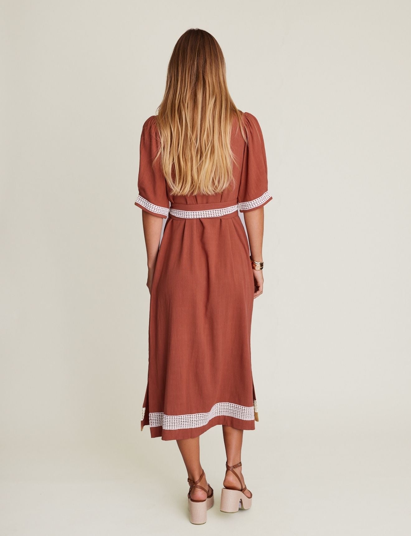 MAZE DRESS TERRACOTTA