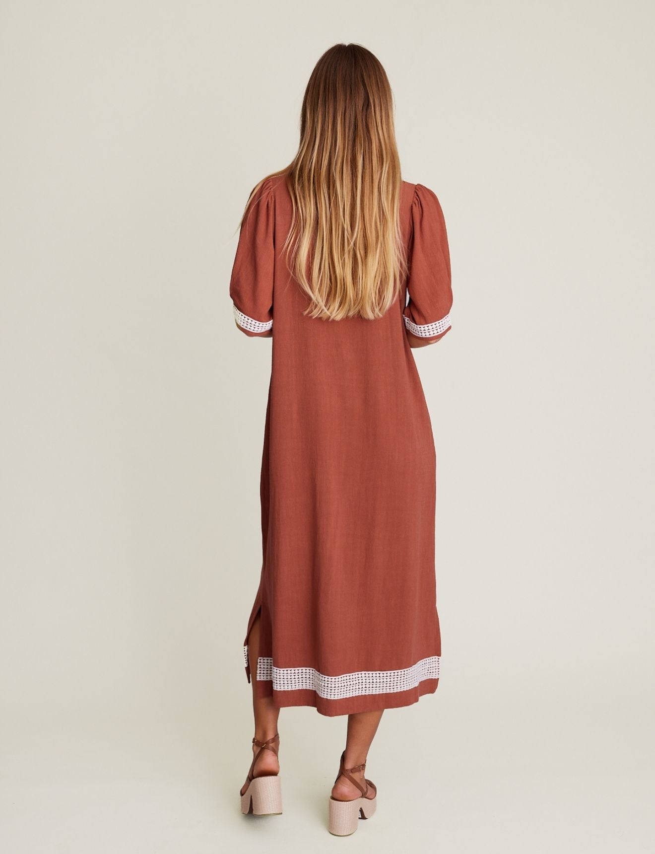 MAZE DRESS TERRACOTTA