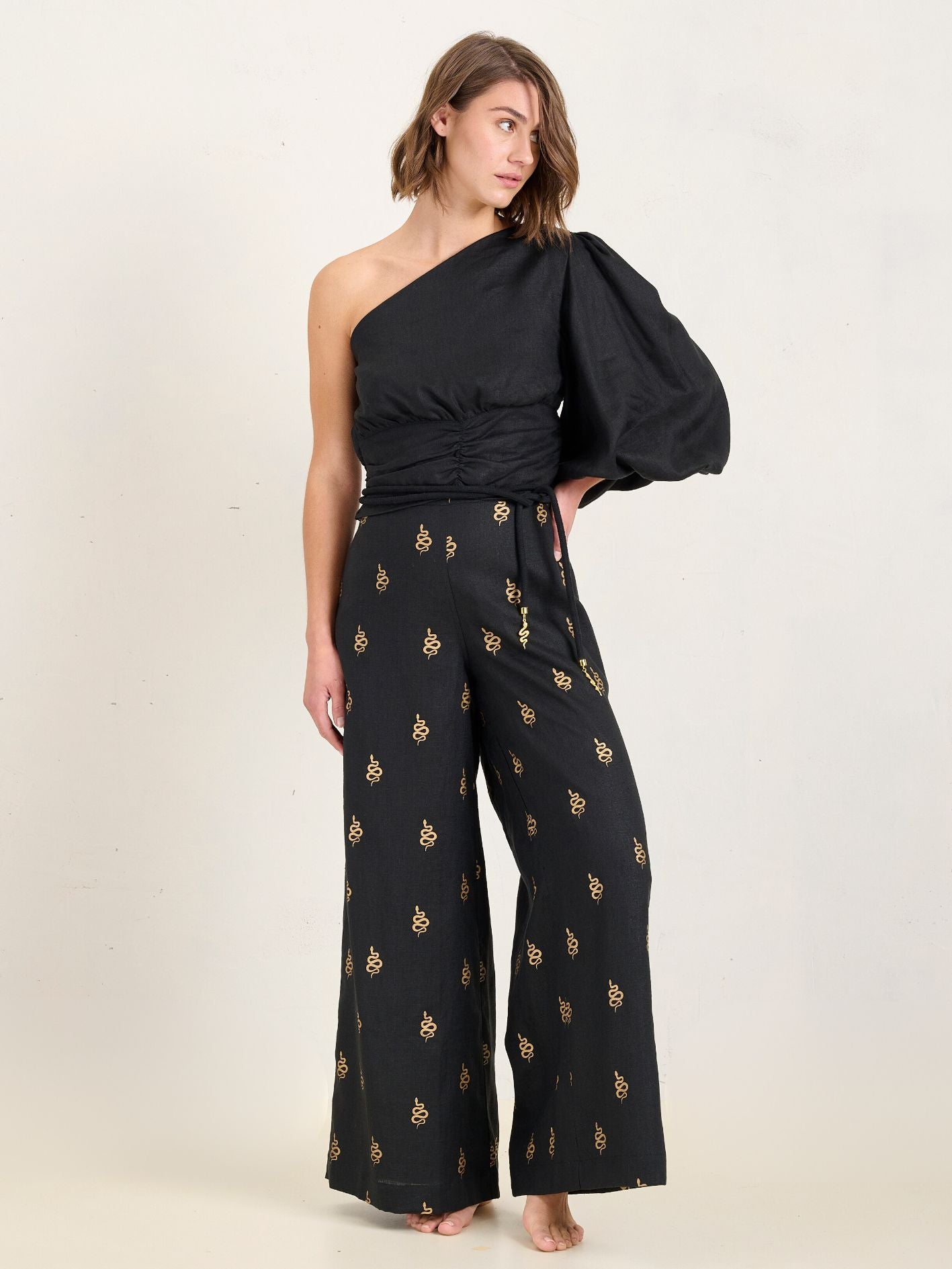 MEDUSA PALAZZO PANT ONYX