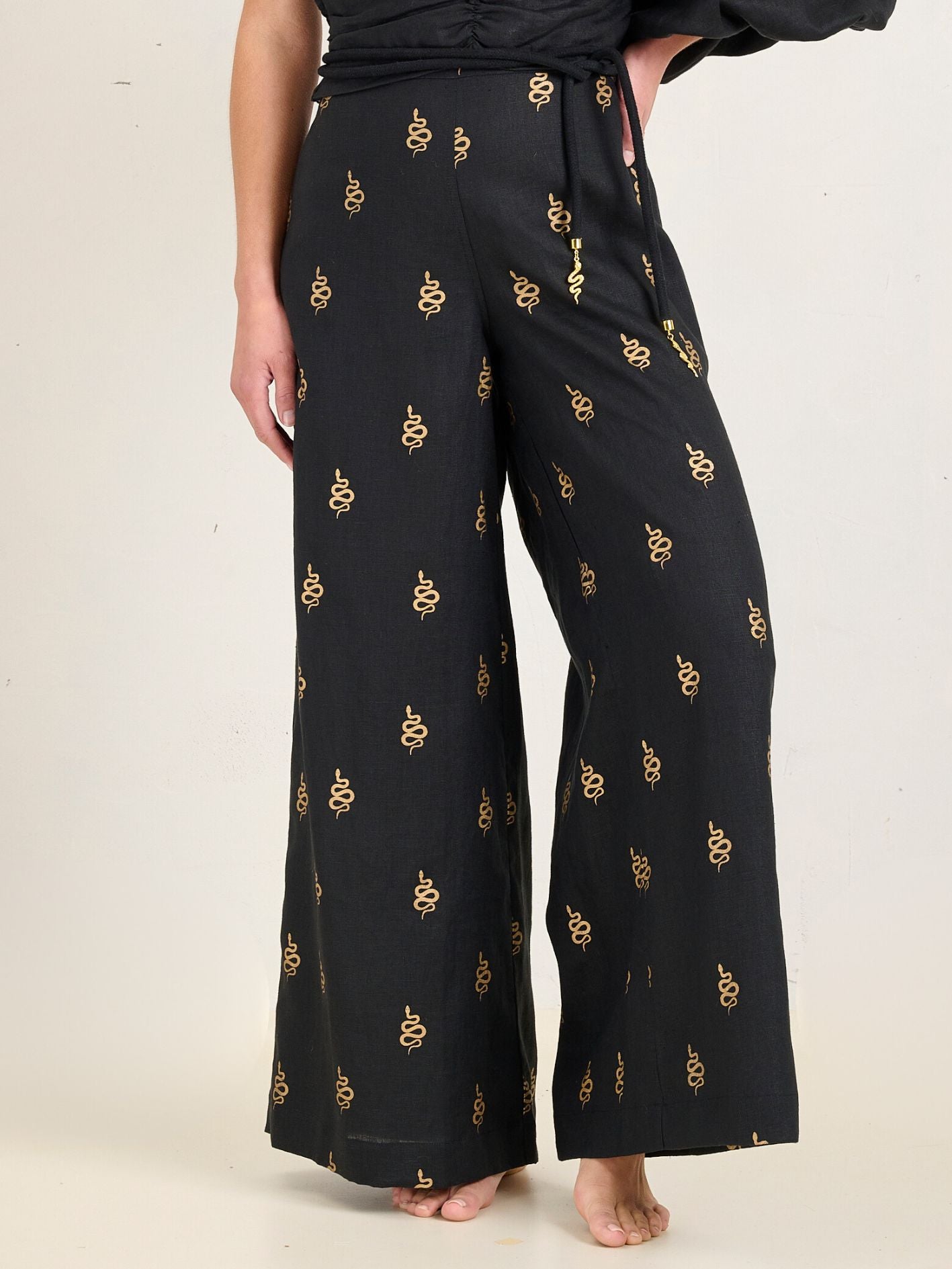 MEDUSA PALAZZO PANT ONYX