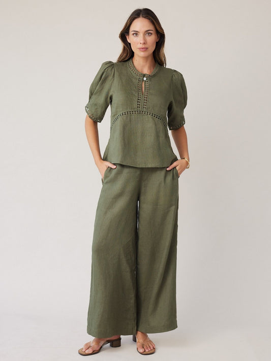 PALAZZO PANT KHAKI