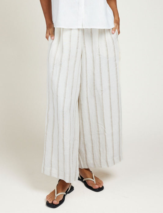 PALAZZO PANT TAUPE STRIPE