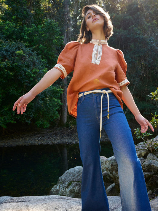 MAZE BLOUSE TERRACOTTA