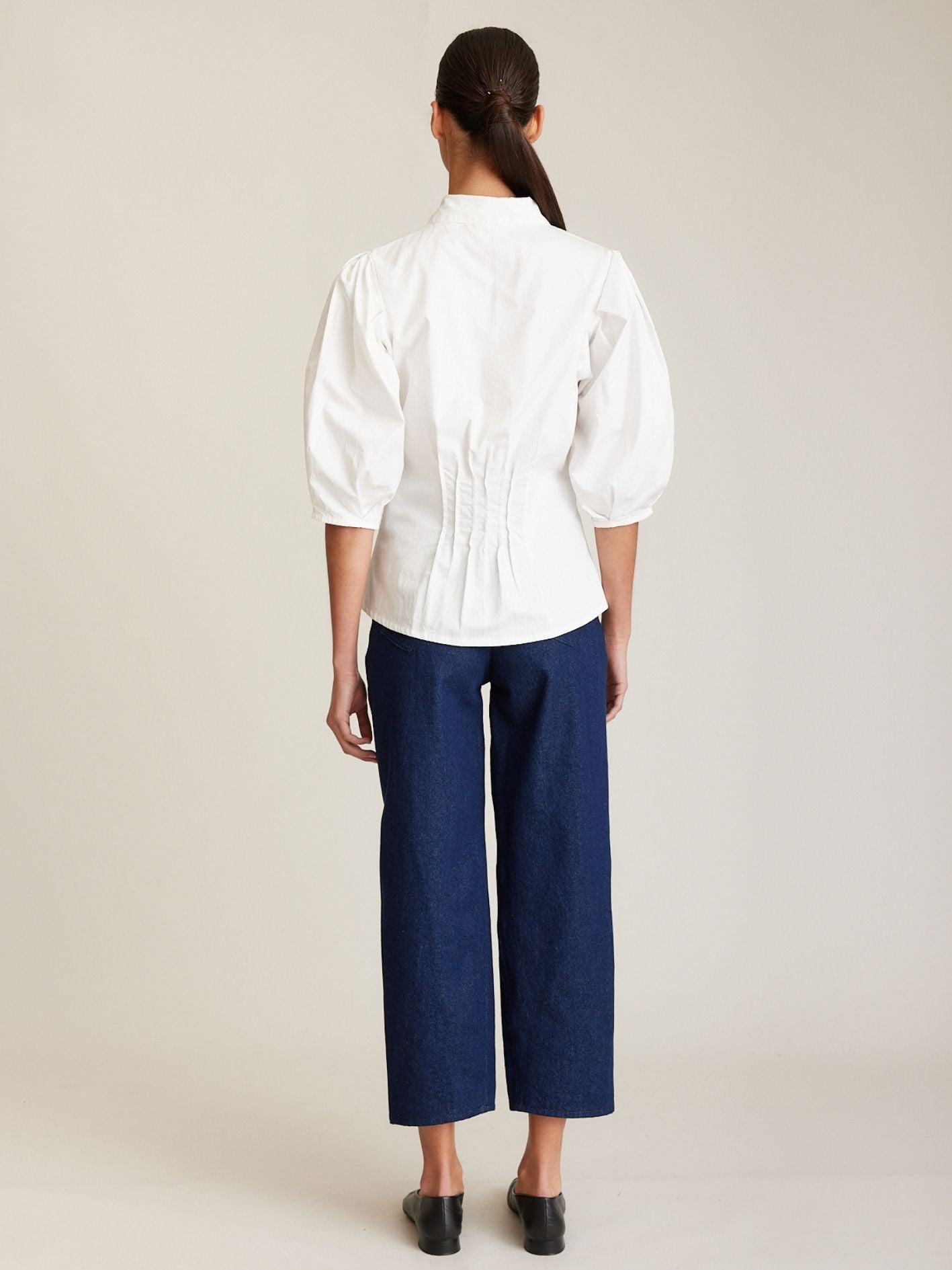 PINTUCK BLOUSE WHITE