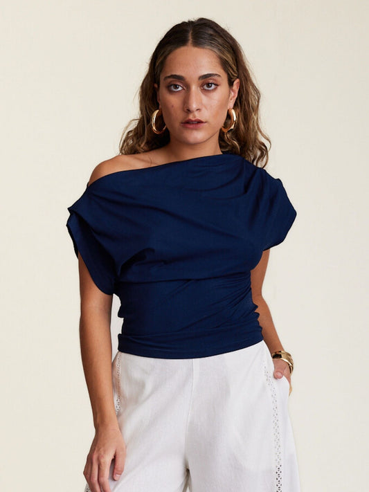 PLEAT TOP NAVY