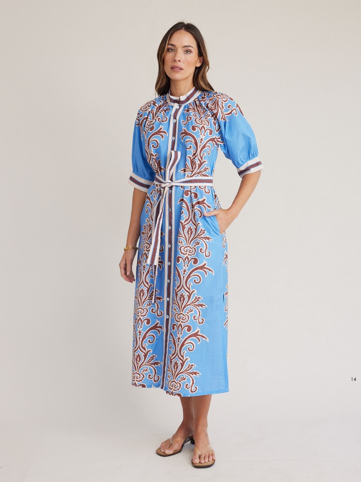 robe DRESS MINI BLUE STRIPE