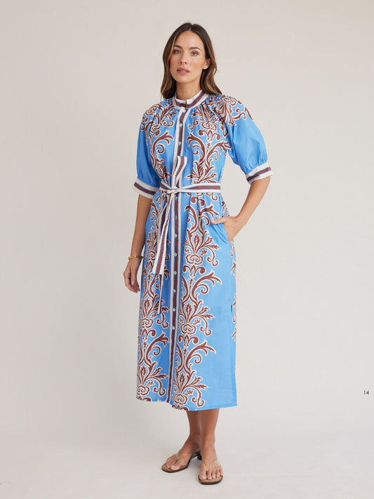 robe DRESS MINI BLUE STRIPE