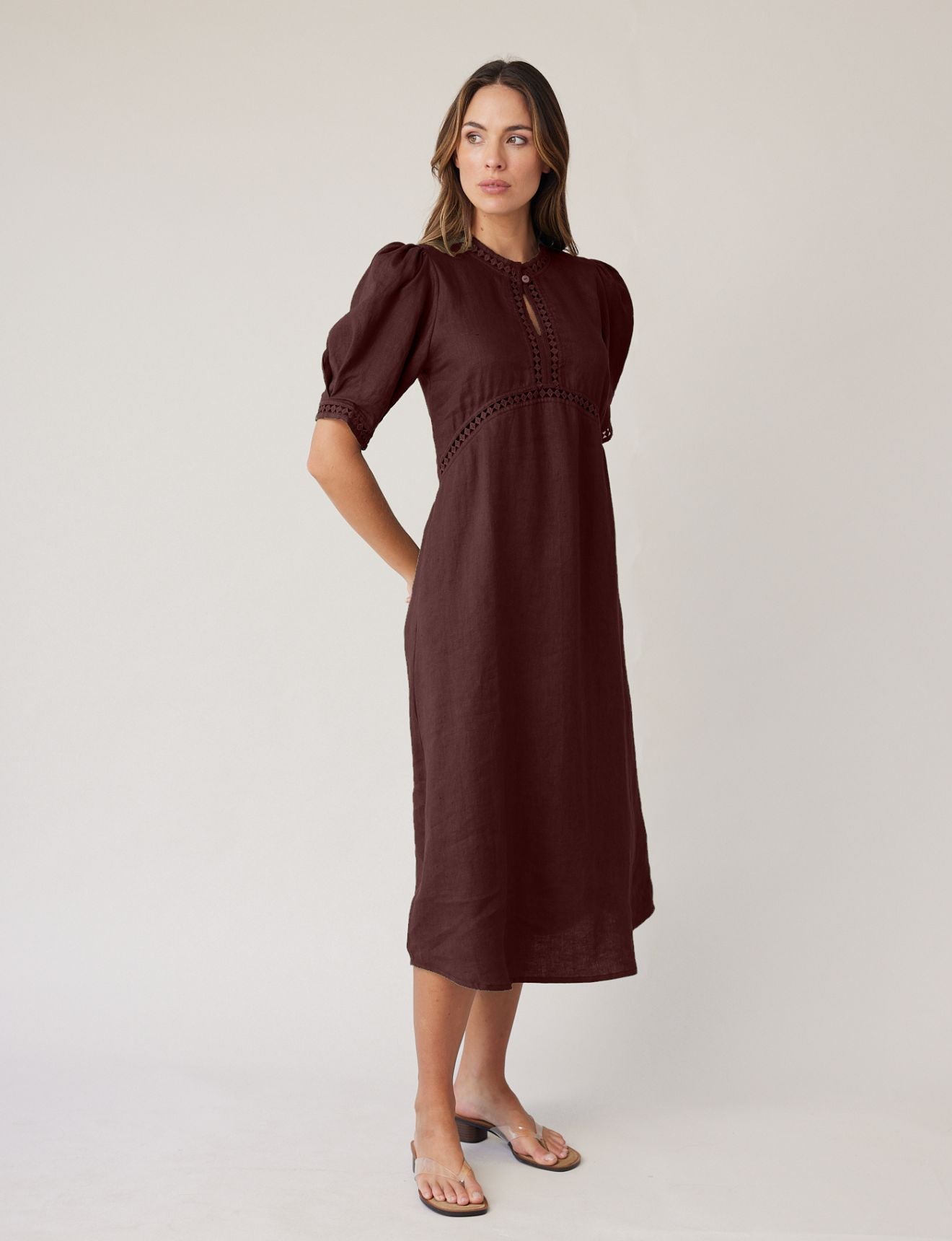 SCULPT DRESS CHOCOLATE - NEW COLOUR!