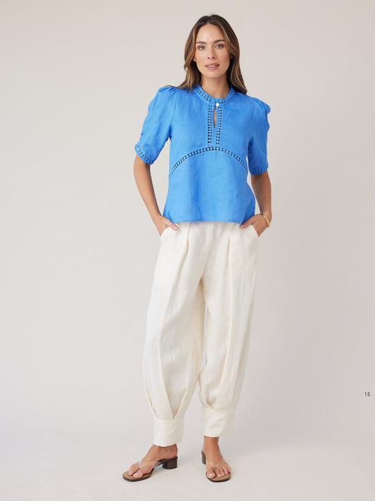 SCULPT TOP AZURE