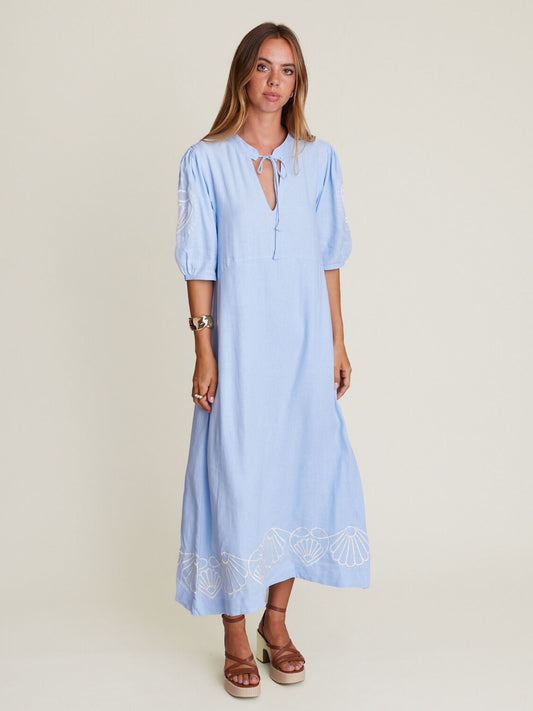 SEA PEARL DRESS BLUE