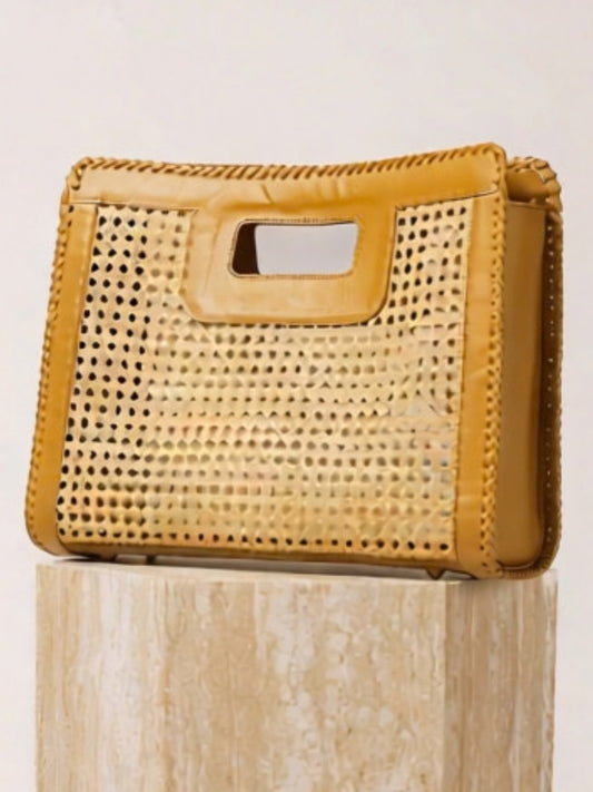 STITCH EDGE TOTE TAN