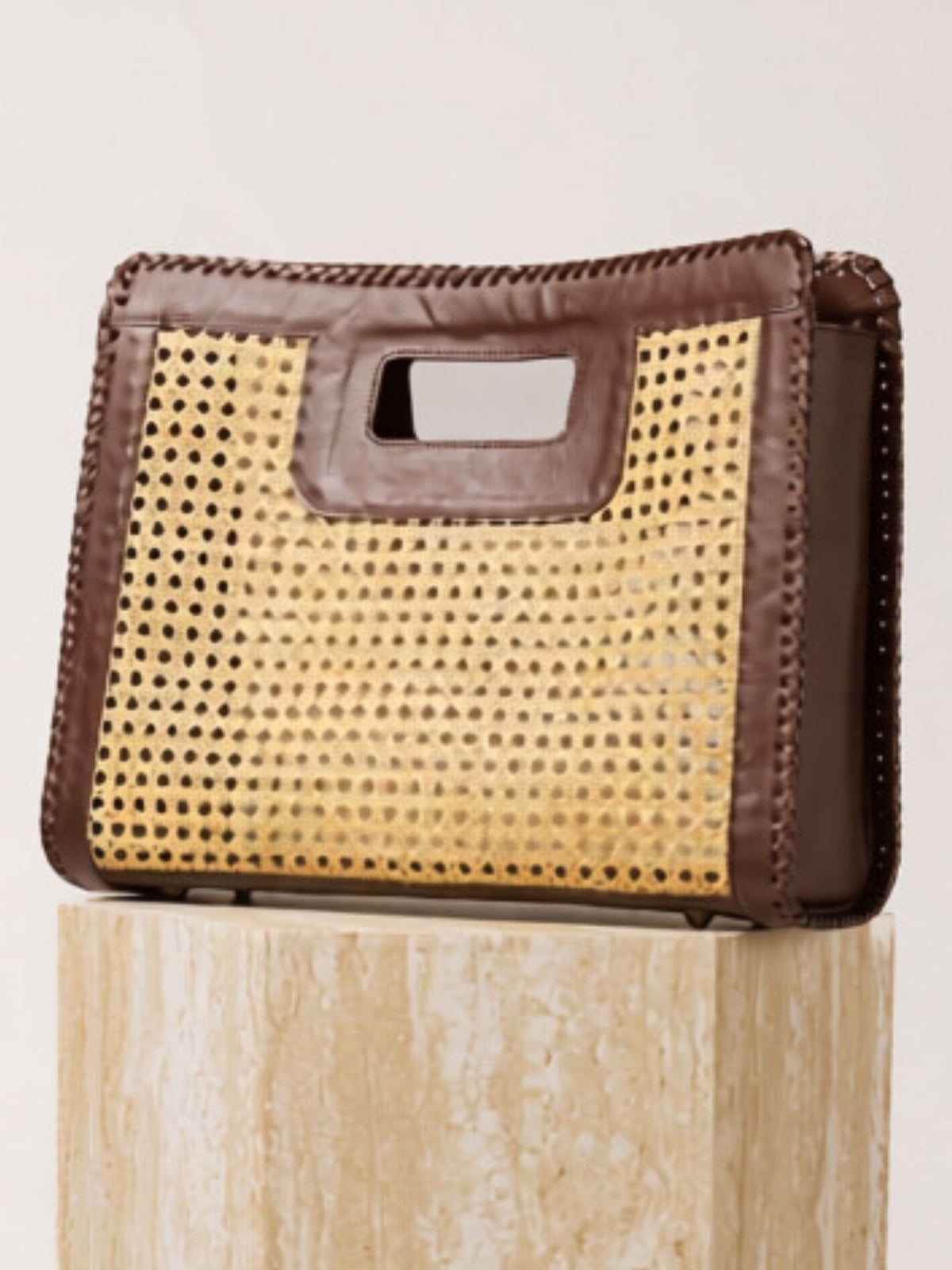 STITCH EDGE TOTE SABLE