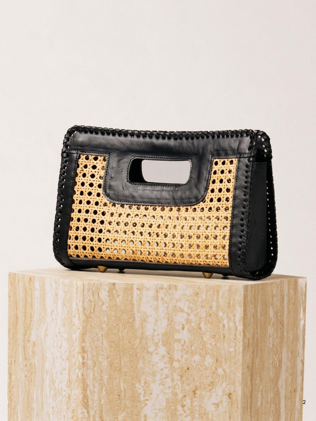 STITCH EDGE TOTE ONYX SMALL