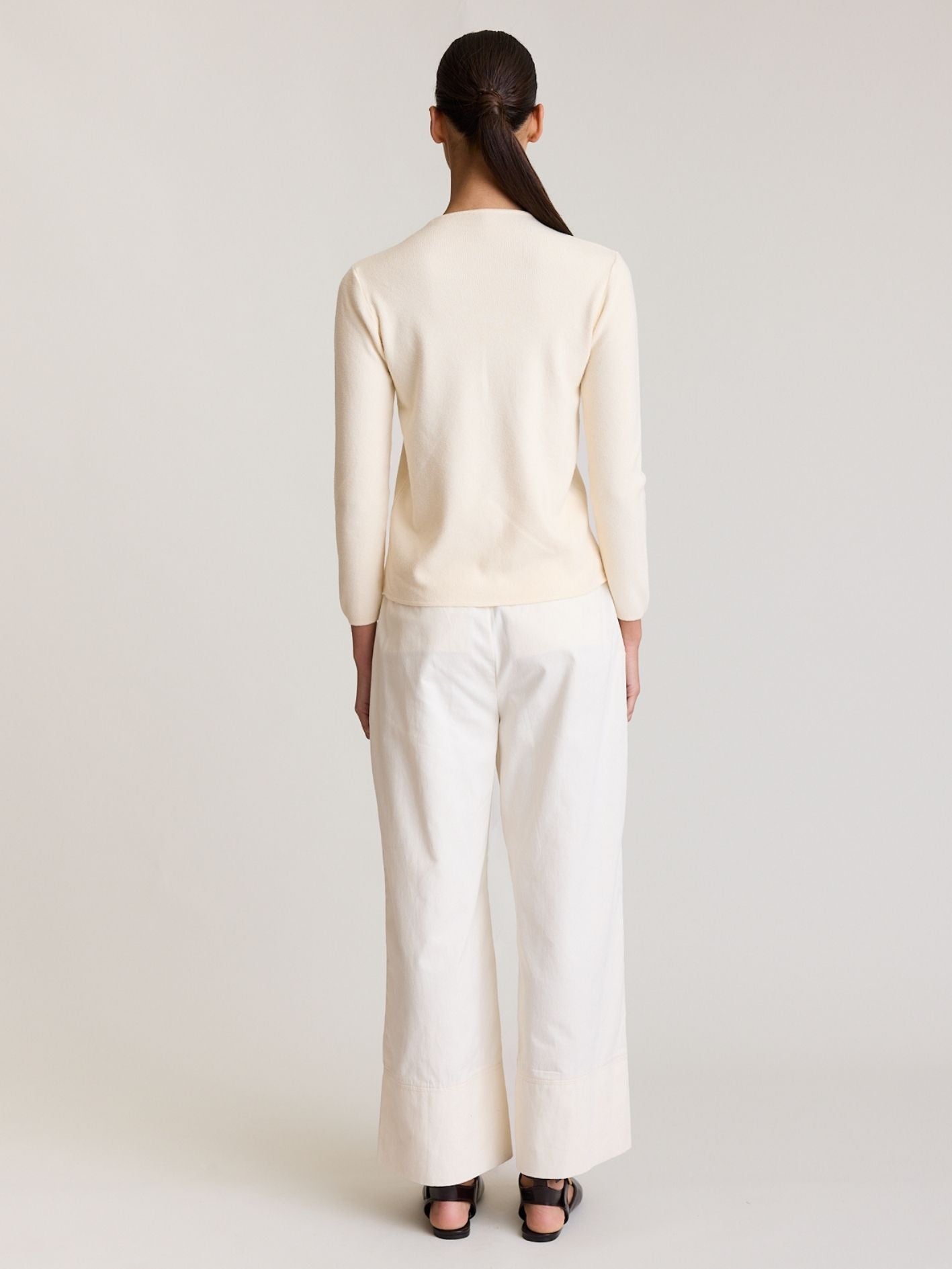 TWILL CUFF PANT ECRU