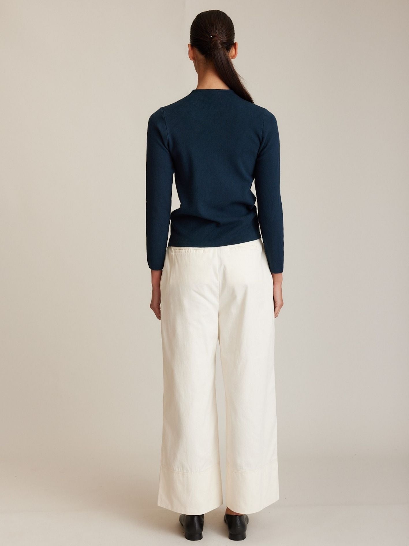 TWILL CUFF PANT WHITE