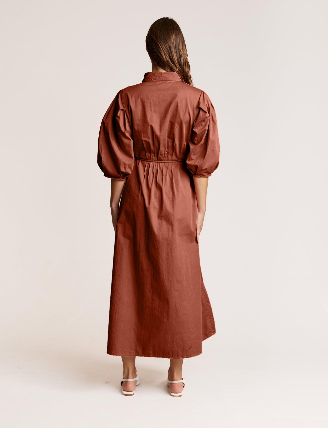 PINTUCK DRESS COPPER