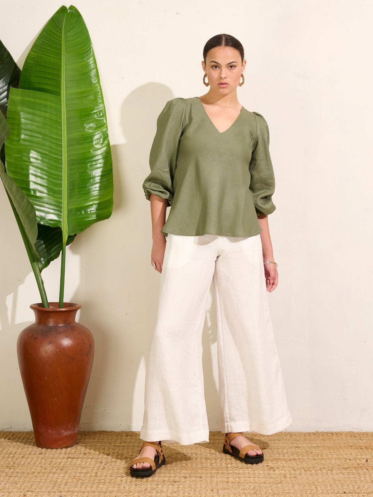 PALAZZO PANT IVORY