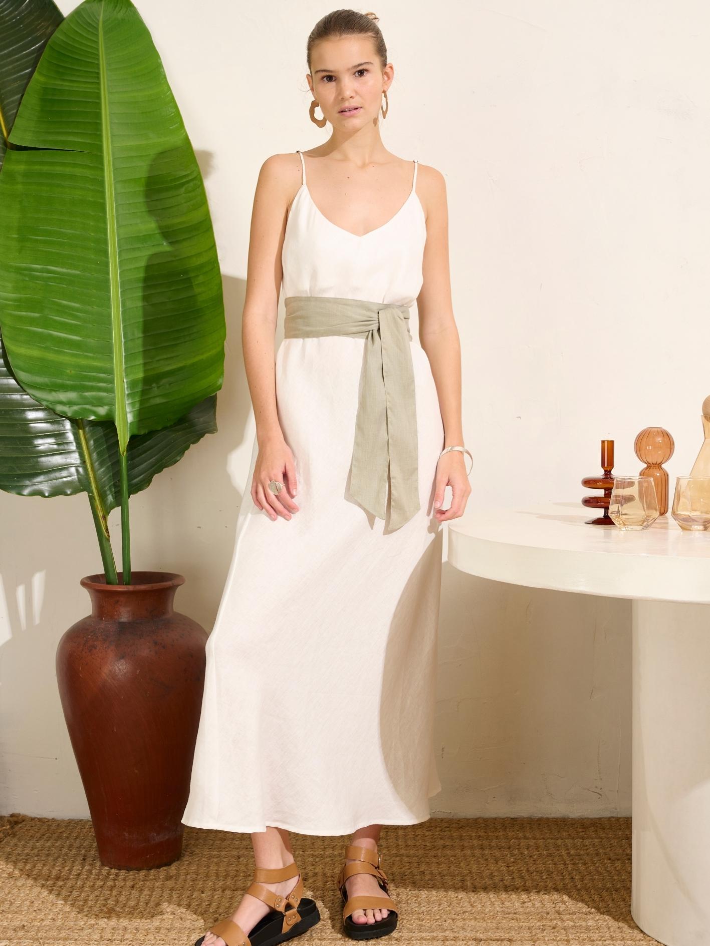 BIAS SLIP DRESS IVORY