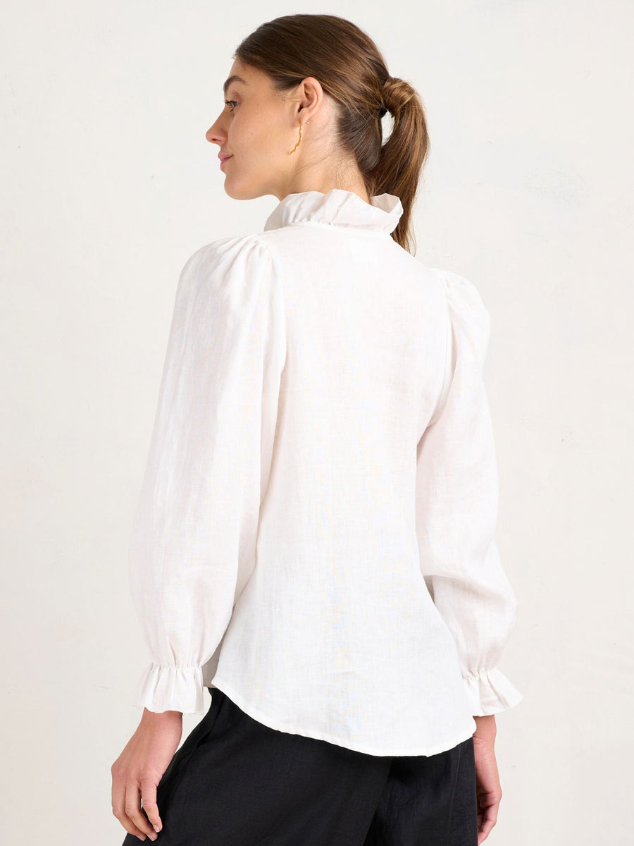 FRILL BLOUSE IVORY