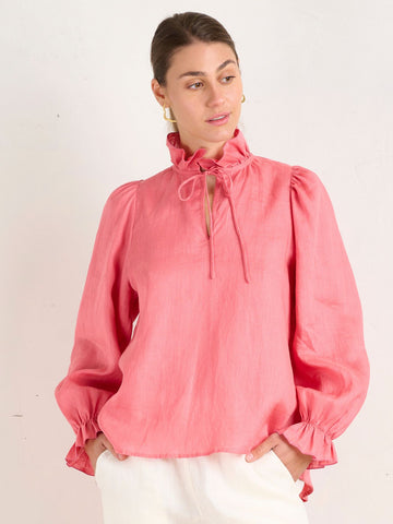 FRILL BLOUSE ROUGE